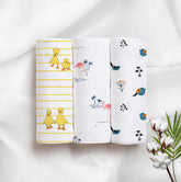 Bird+Duck+Flamingo Baby Swaddle Set | Pack Of 3 | 90 X 90 cm