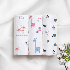 Savana Bamboo Swaddle Set | Pack Of 3  | 90 x 90 cm