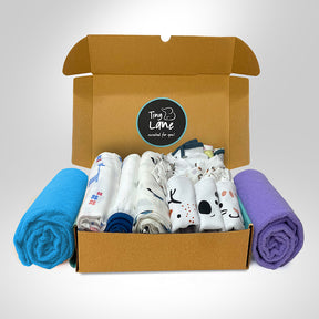 Newborn Baby Gifts Set Pack of 13 - 3 swaddle + 2 CBM + 3 Nappy + 2 dry mat+ 3 Bib