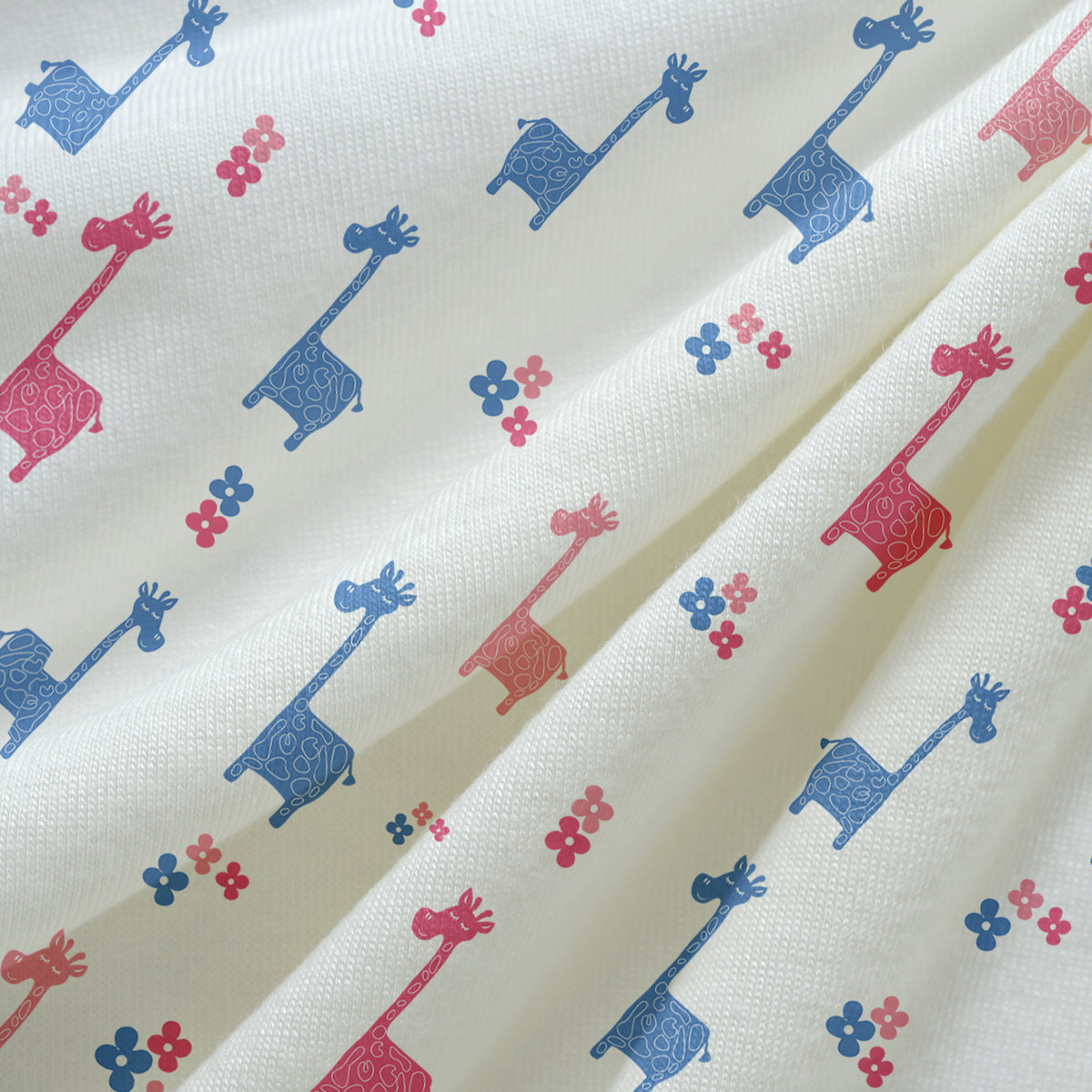 Fab Flamingo & Lanky Giraffe Baby Swaddle Set | Pack Of 2  | 90 x 90 cm