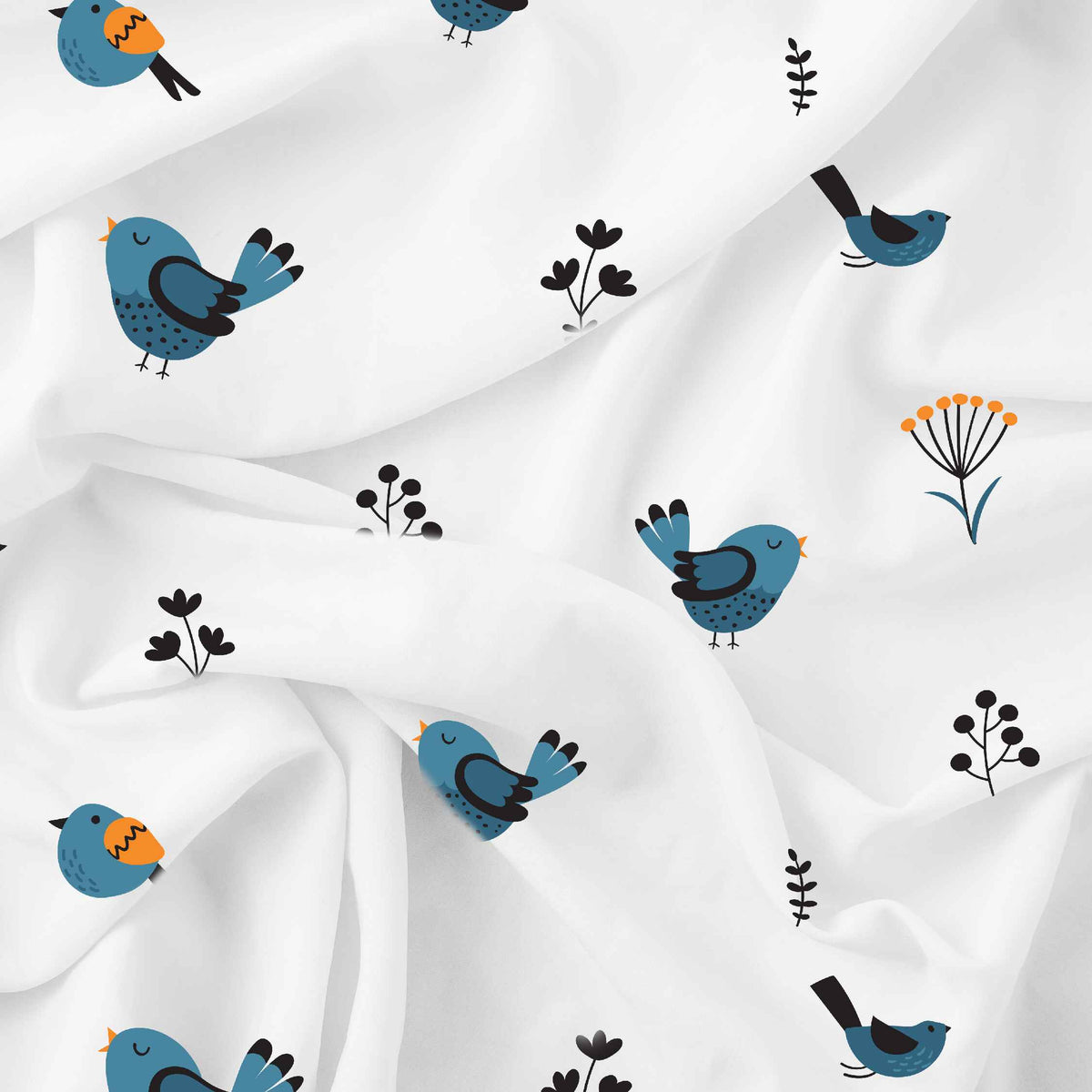 Fab Flamingo & Tweeting Bird Bamboo Swaddle Set | Pack Of 2  | 90 x 90 cm