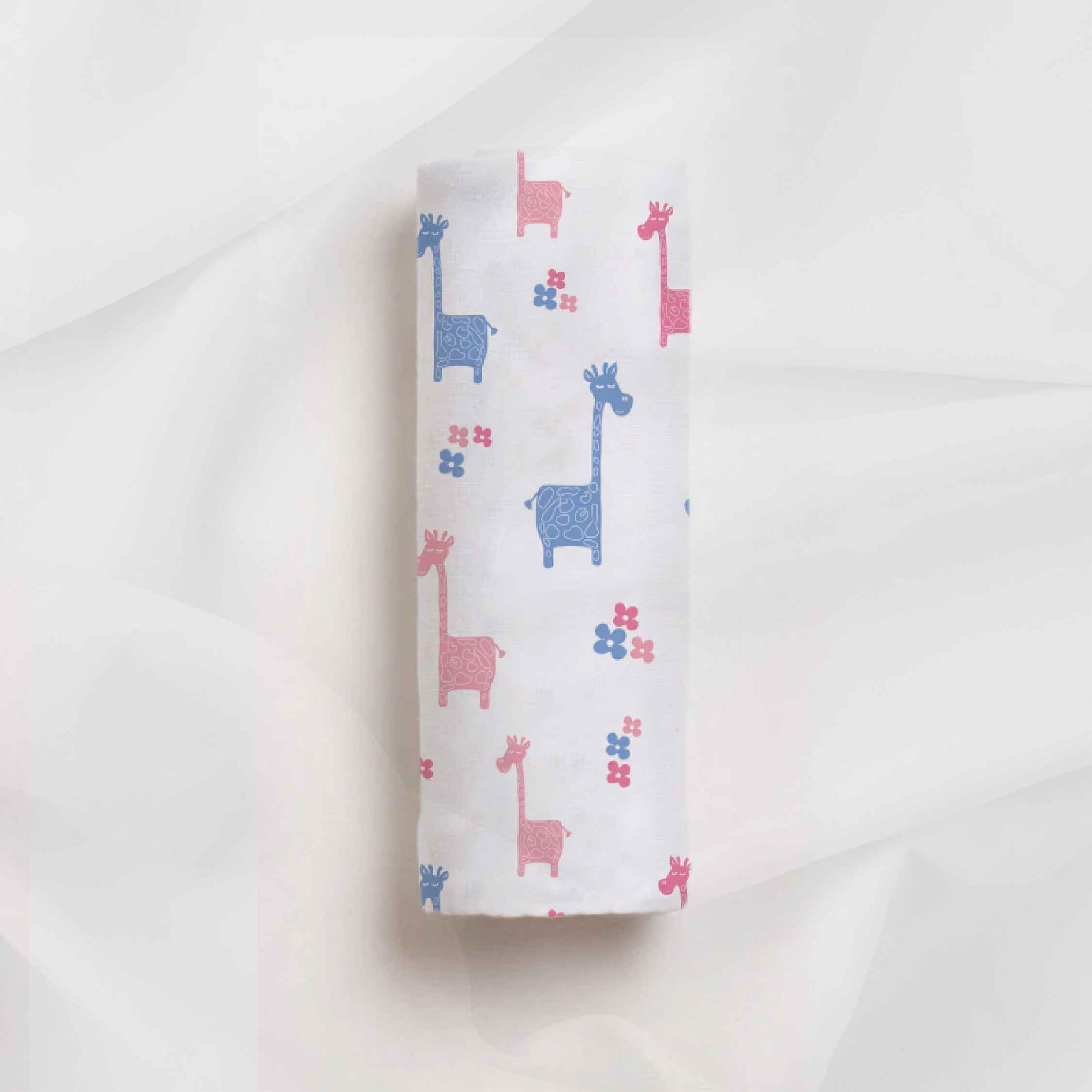 Lanky Giraffe Organic Bamboo Baby Swaddle | 90 x 90 cm