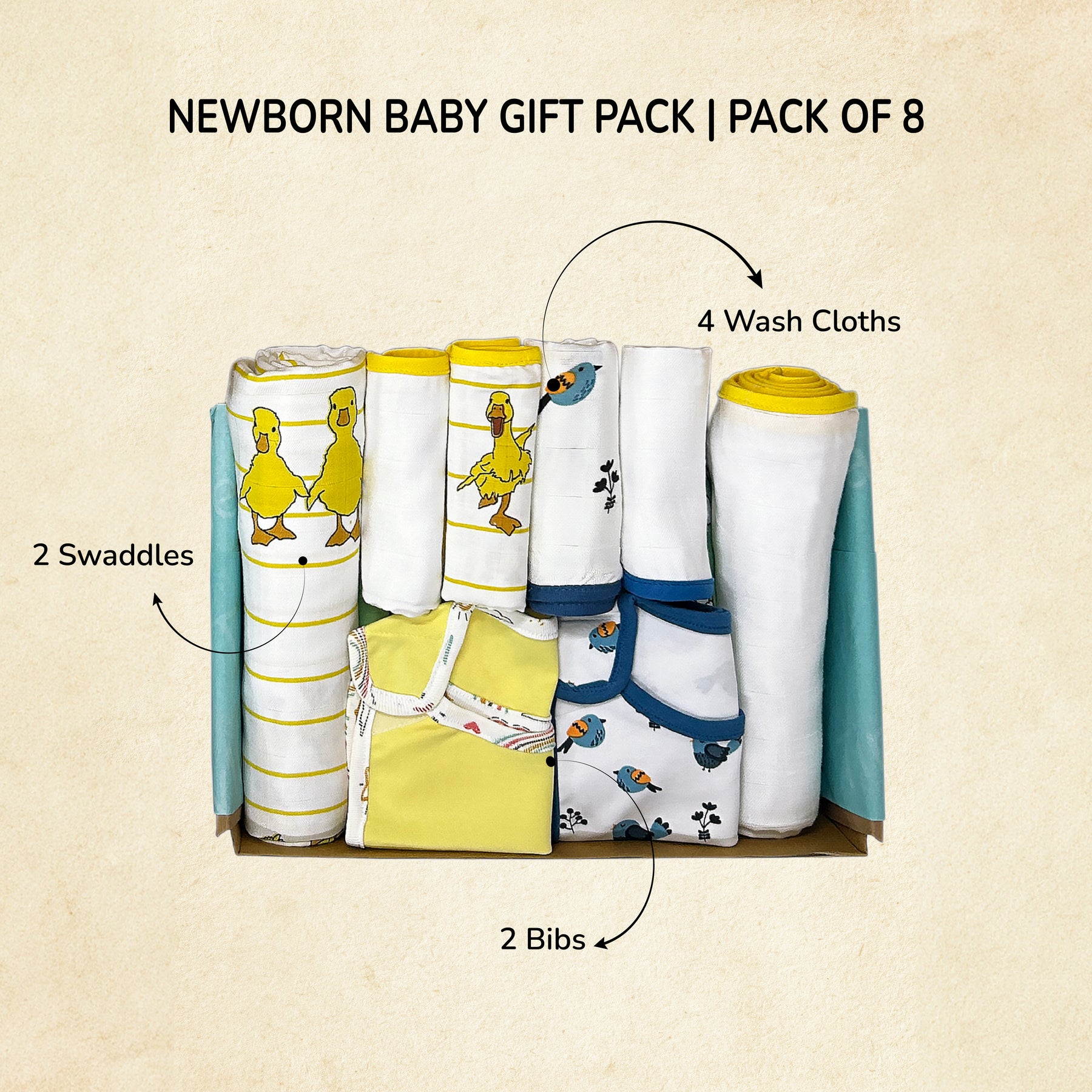 Newborn Baby Gift Pack | Pack of 8